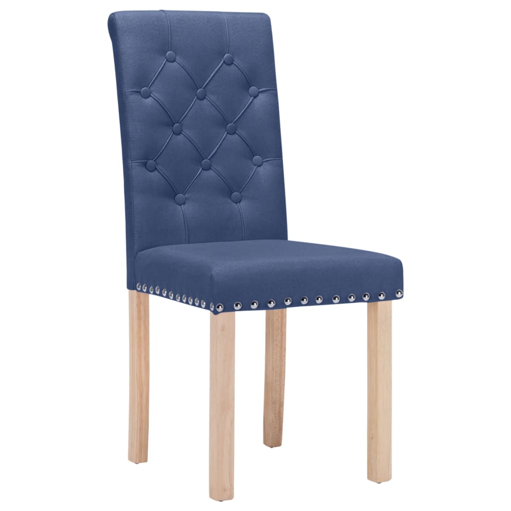 Esszimmerstühle 4 Stk. Blau Stoff