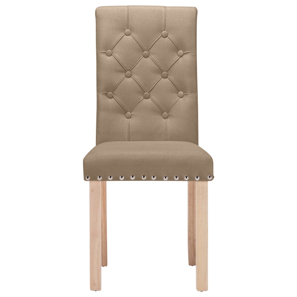 Esszimmerstühle 4 Stk. Taupe Stoff