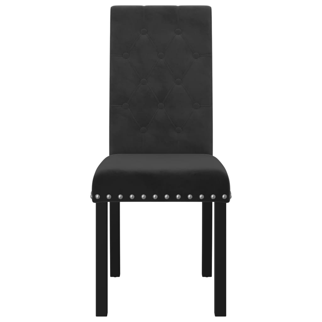 Esszimmerstühle 4 Stk. Schwarz Samt