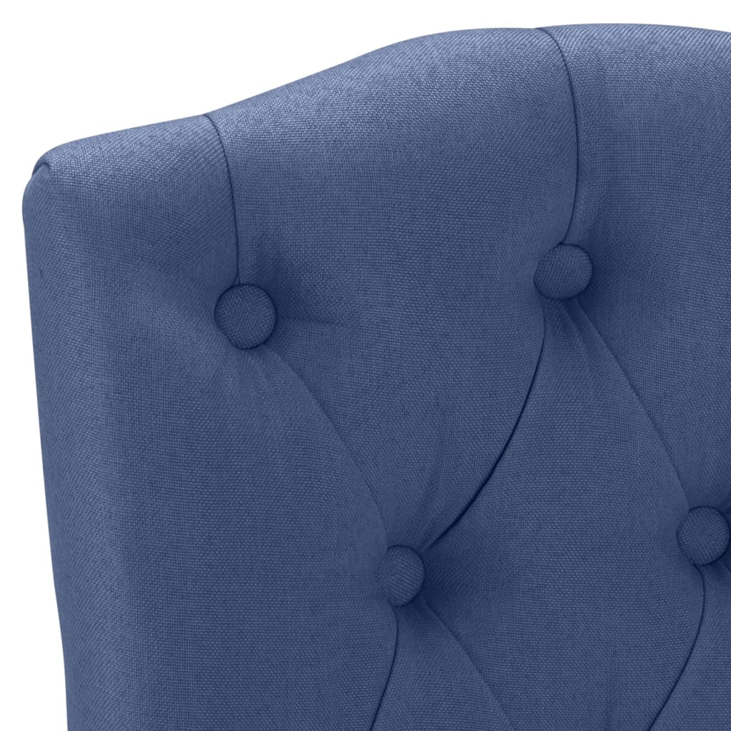 Esszimmerstühle 4 Stk. Blau Stoff