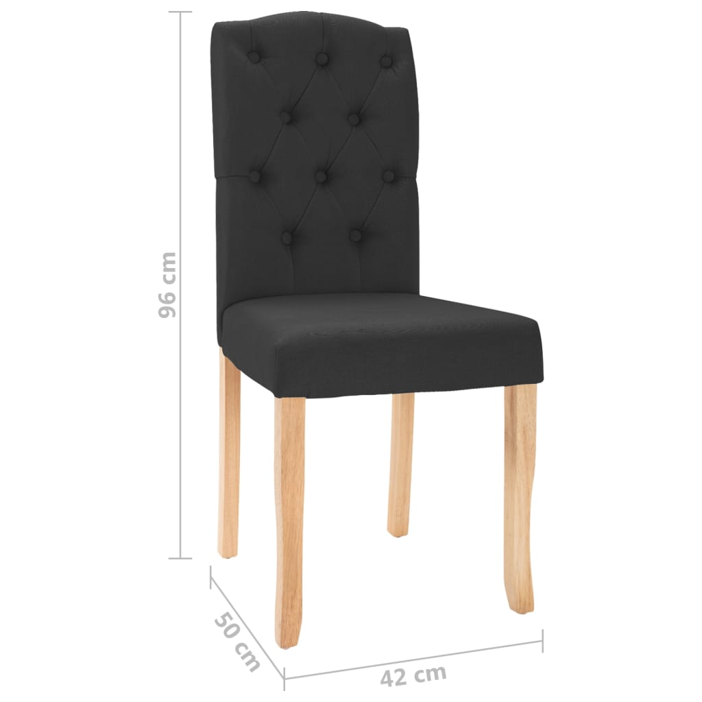 Esszimmerstühle 4 Stk. Schwarz Stoff