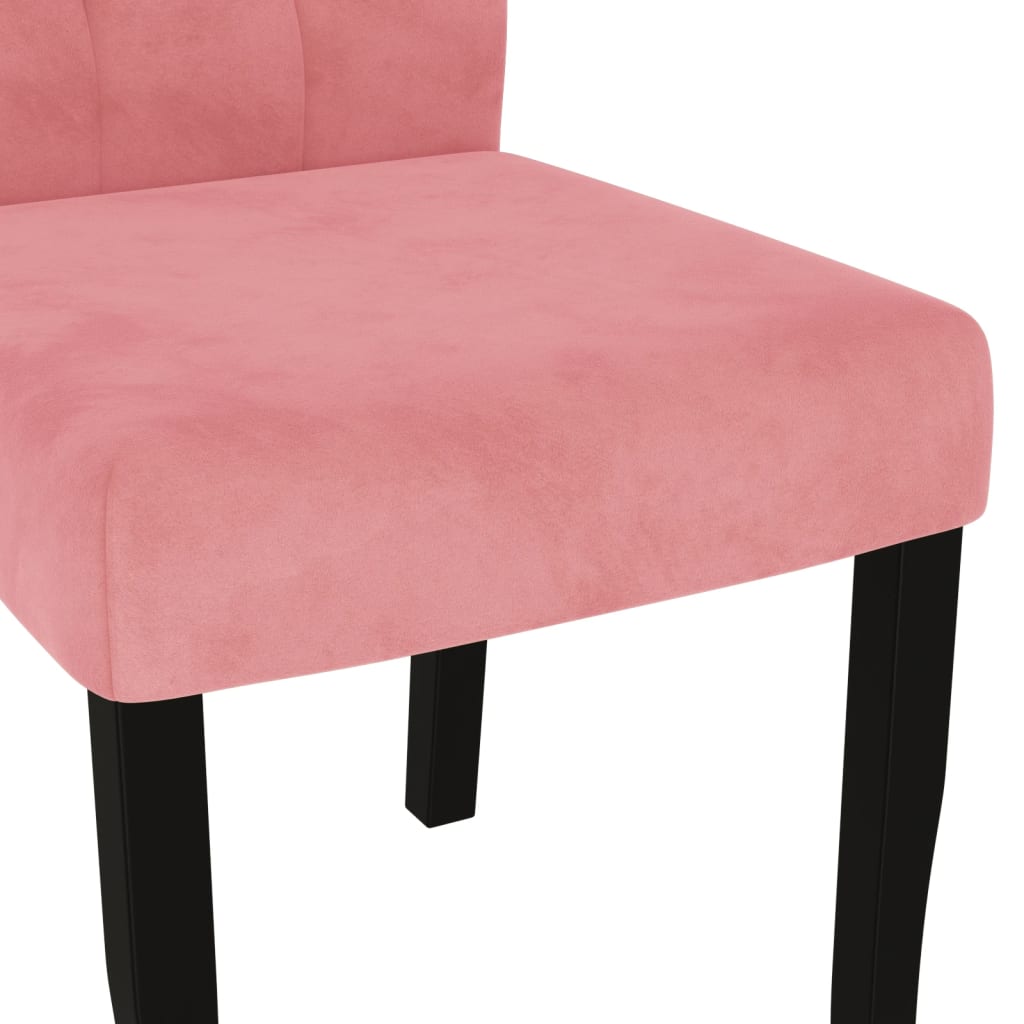 Esszimmerstühle 4 Stk. Rosa Samt