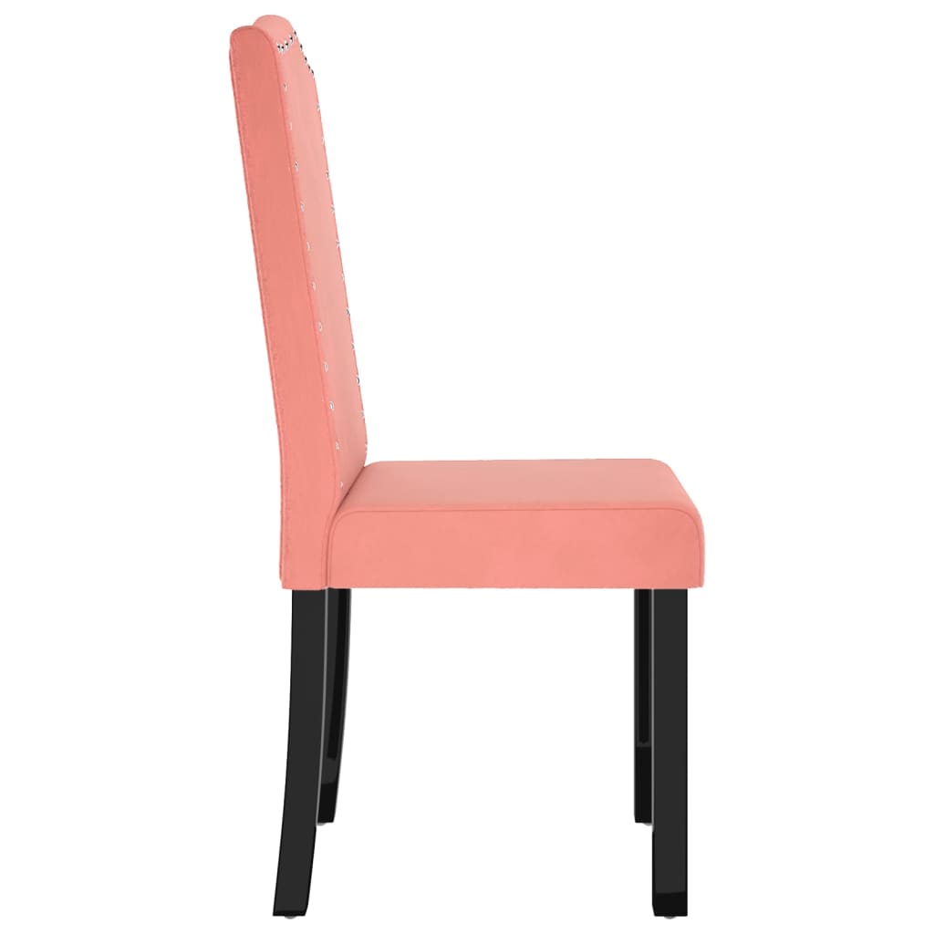 Esszimmerstühle 4 Stk. Rosa Samt
