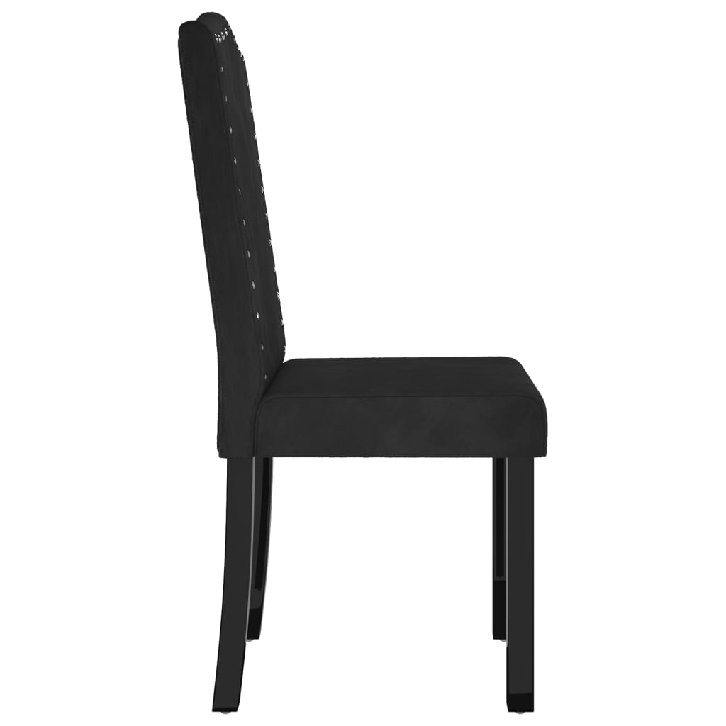 Esszimmerstühle 2 Stk. Schwarz Samt