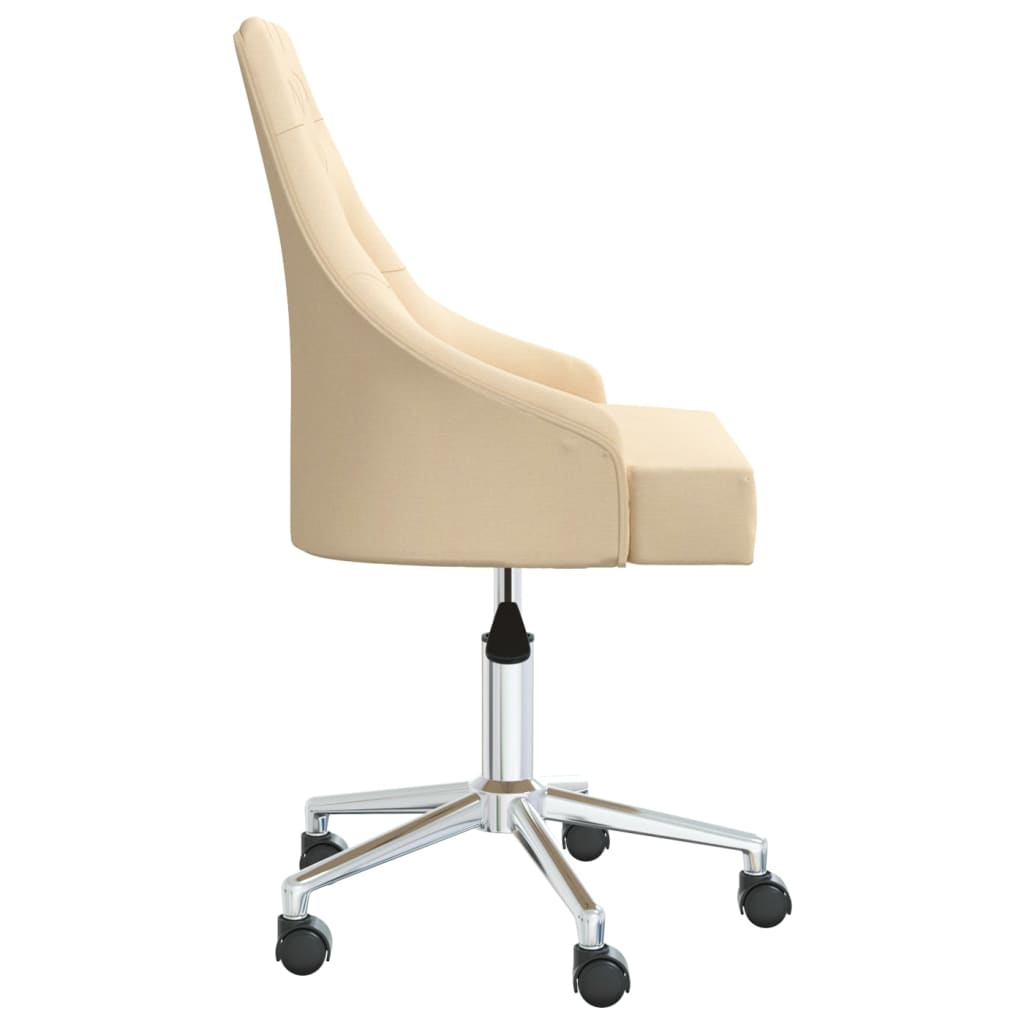 Bürostuhl Drehbar Creme Stoff