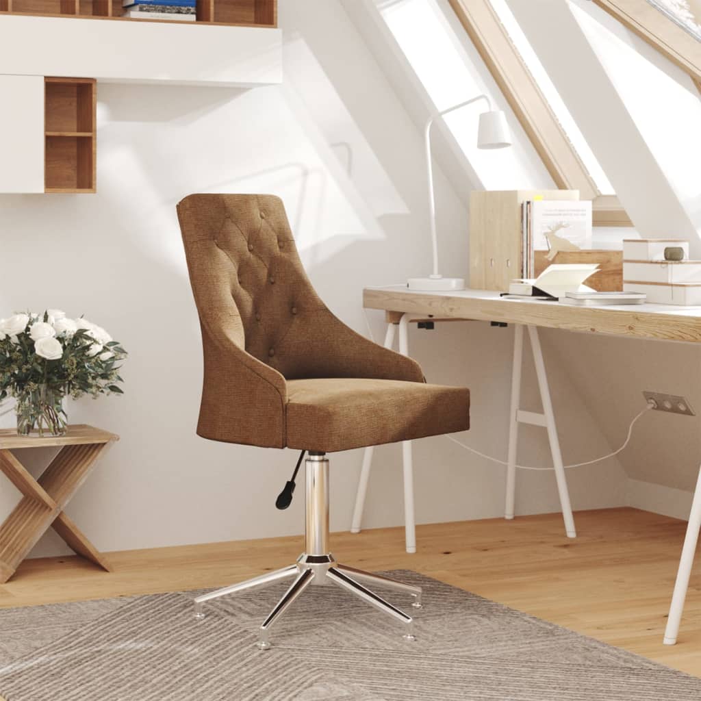Bürostuhl Drehbar Braun Stoff