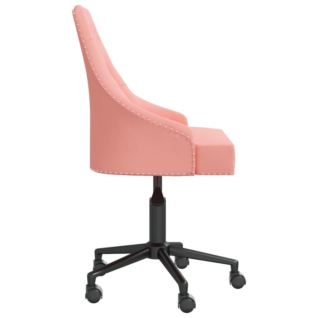Bürostuhl Drehbar Rosa Samt