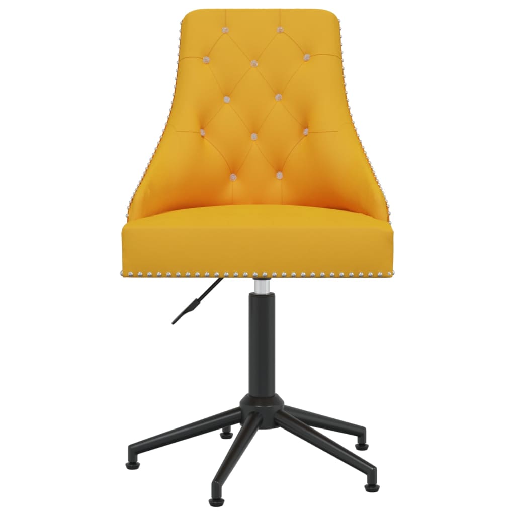 Bürostuhl Drehbar Gelb Samt