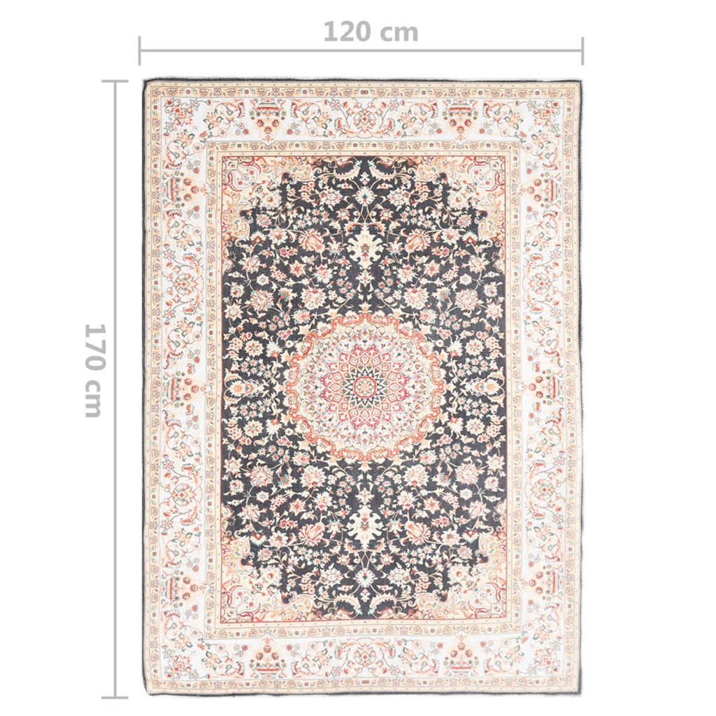 Teppich Bedruckt Waschbar Faltbar Bunt 120x170 cm Polyester