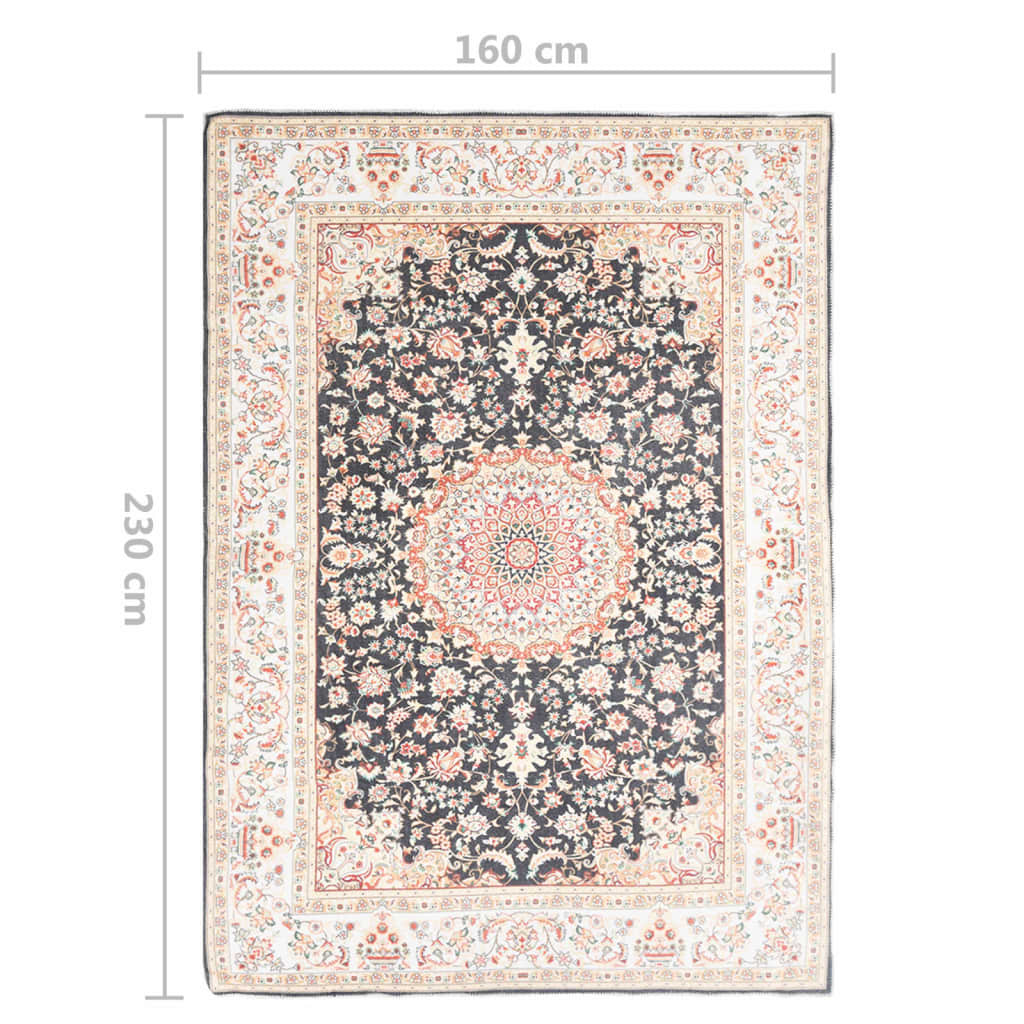 Teppich Bedruckt Waschbar Faltbar Bunt 160x230 cm Polyester