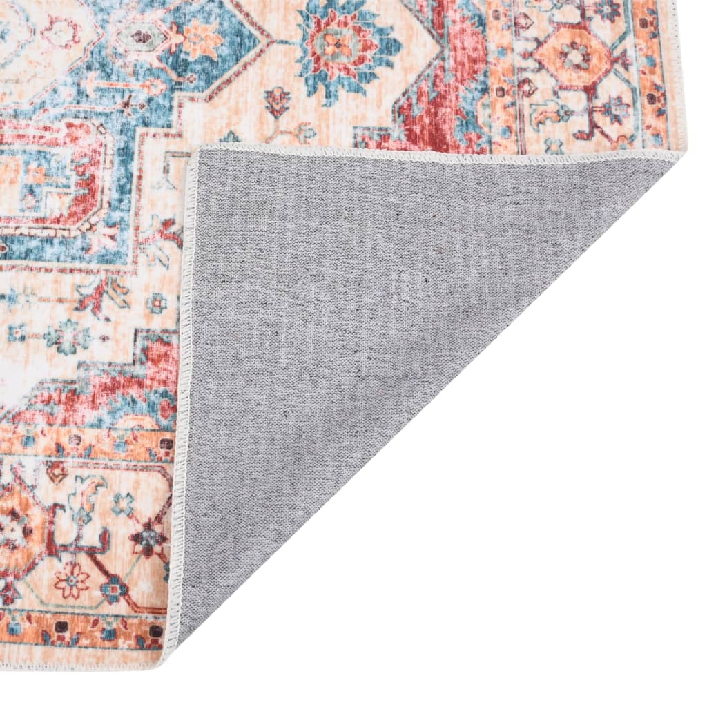 Teppich Bedruckt Waschbar Faltbar Bunt 140x200 cm Polyester