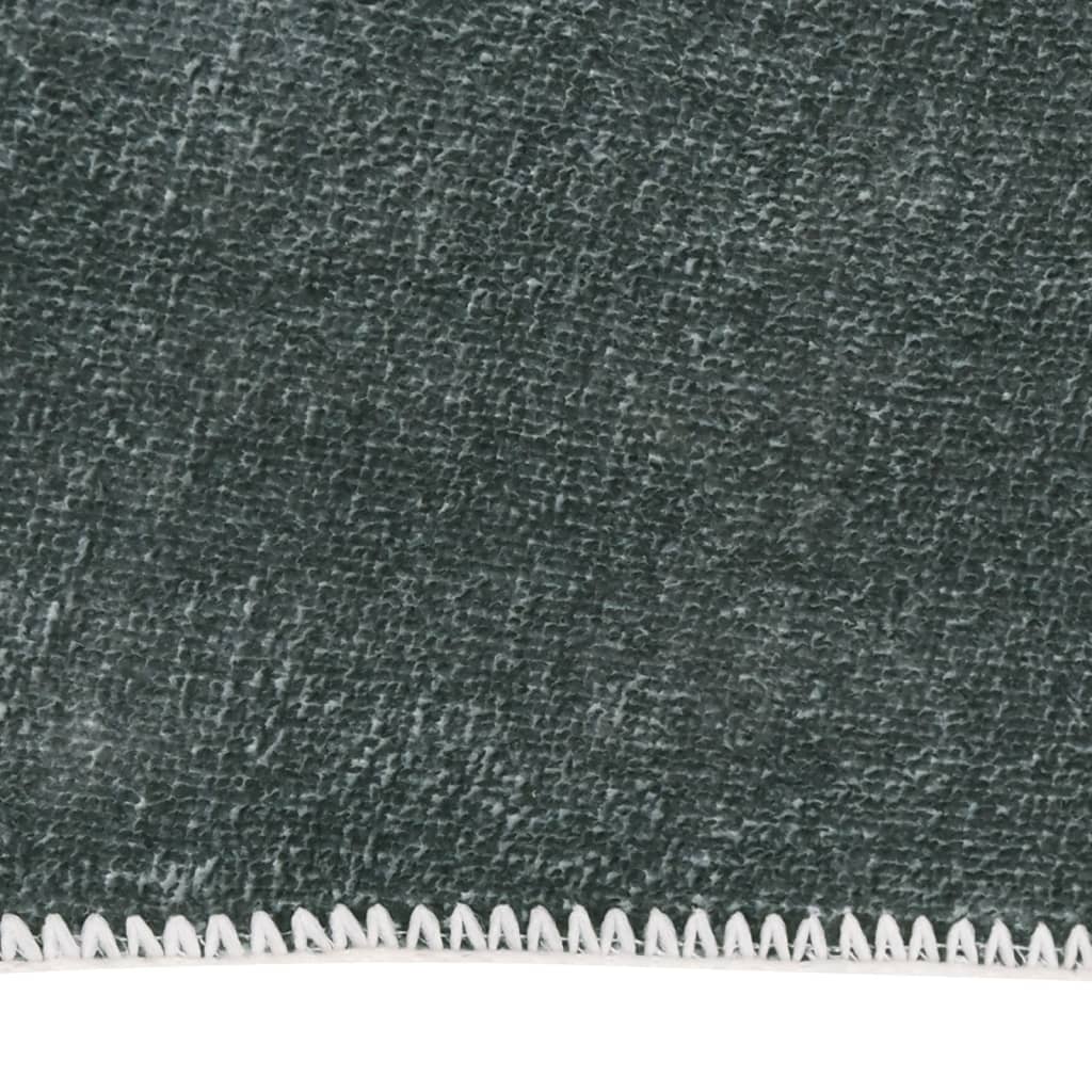 Teppichläufer Waschbar Faltbar Grau 100x300 cm Polyester