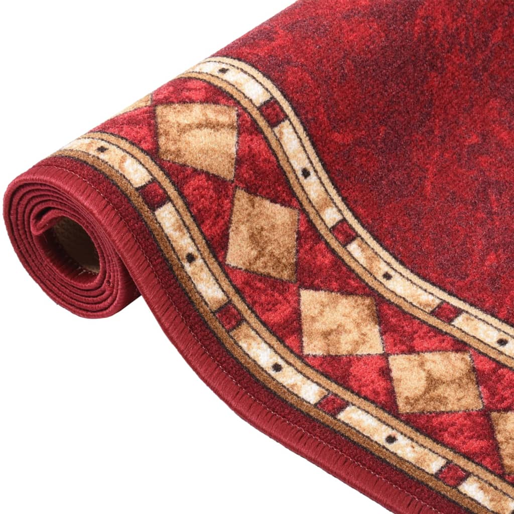 Teppichläufer Rot 80x450 cm Rutschfest