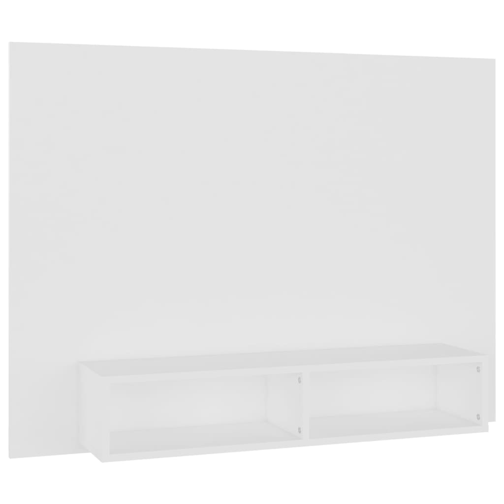 Meuble TV mural blanc 120x23,5x90 cm en matériau à base de bois