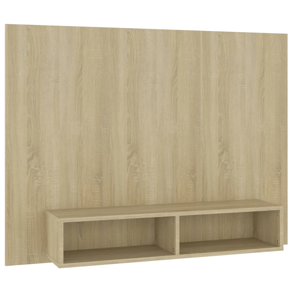 Meuble TV mural en chêne Sonoma 120x23,5x90 cm, matériau à base de bois