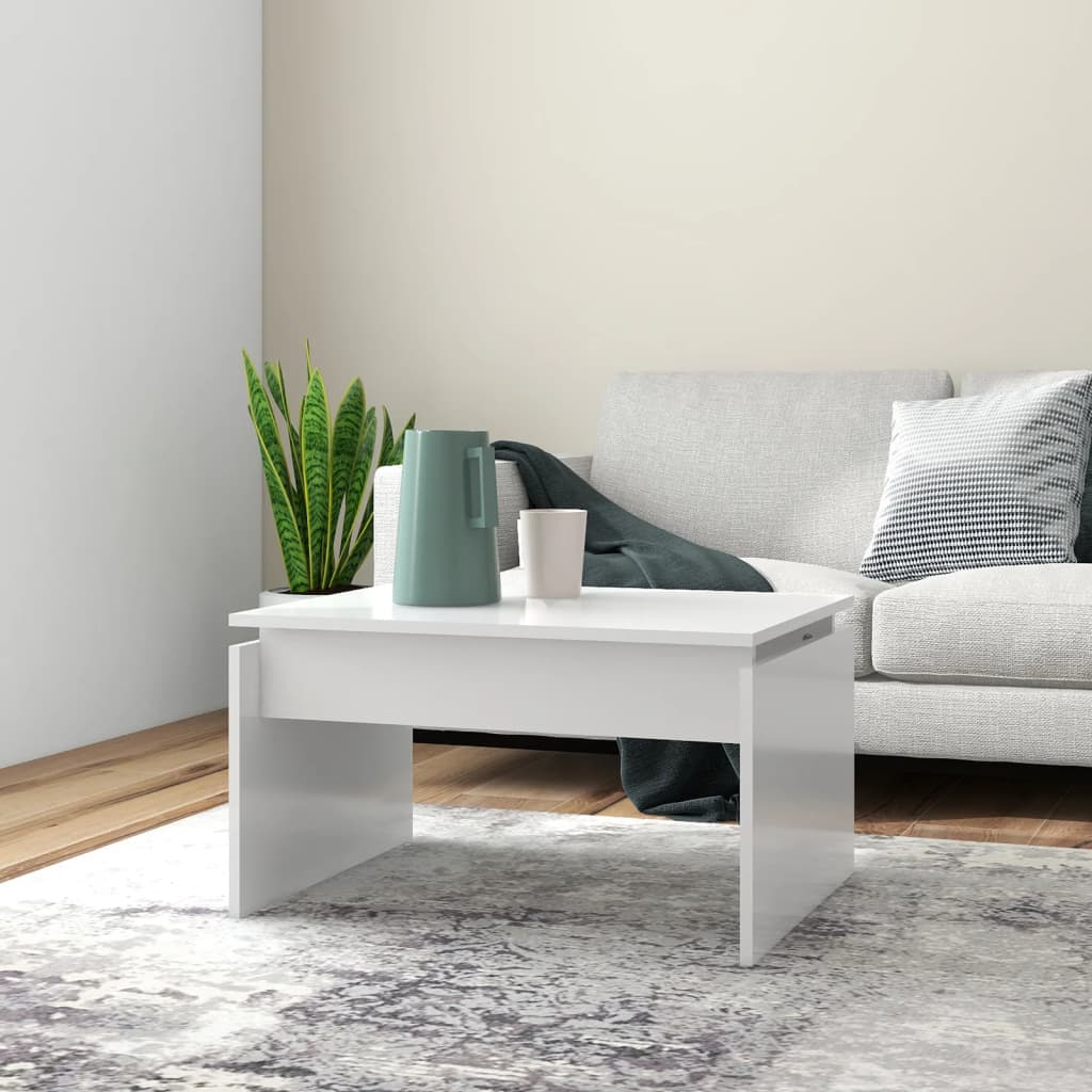 Coffee Table White 68x50x38 cm Wood Material