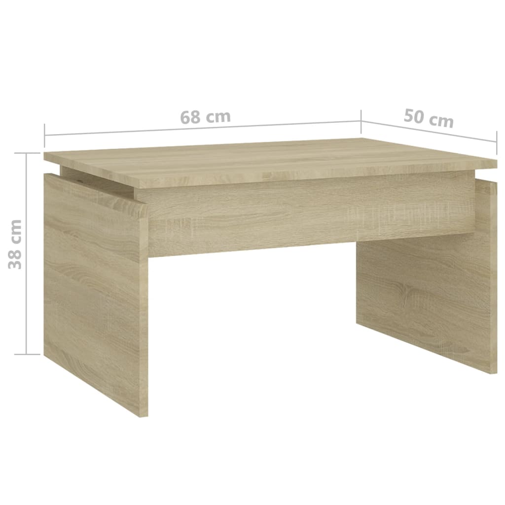 Coffee table Sonoma oak 68x50x38 cm wood material