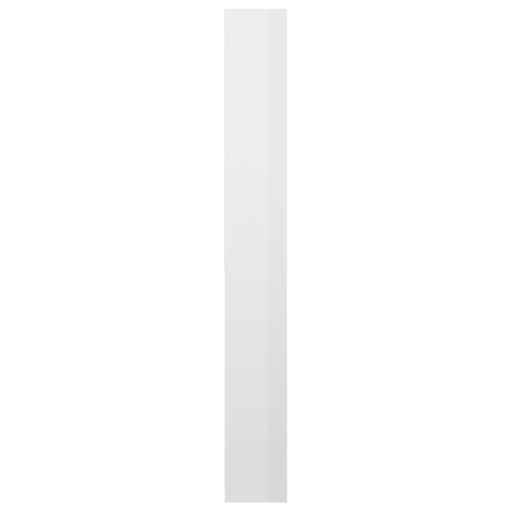 Washing machine cabinet high-gloss white 64x24x190 cm
