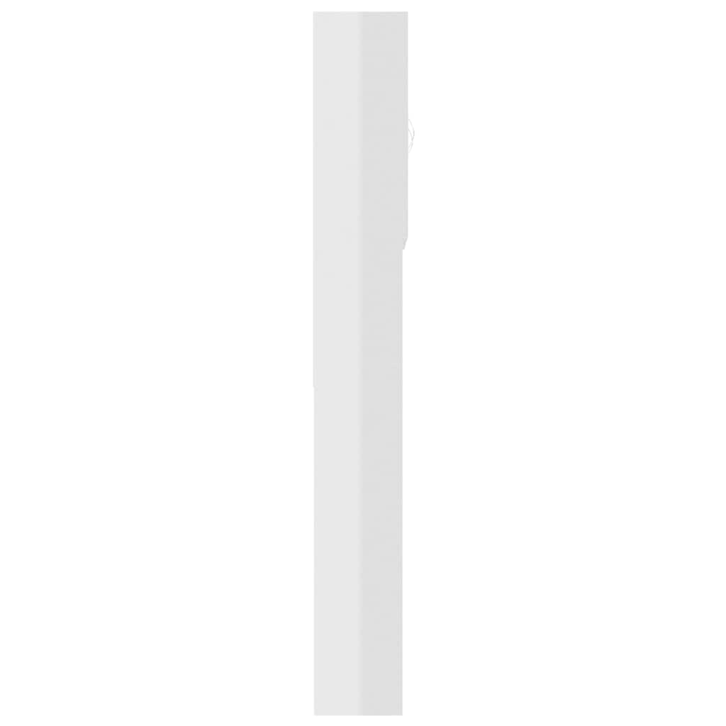 Waschmaschinenschrank Hochglanz-Weiß 64x25,5x190 cm
