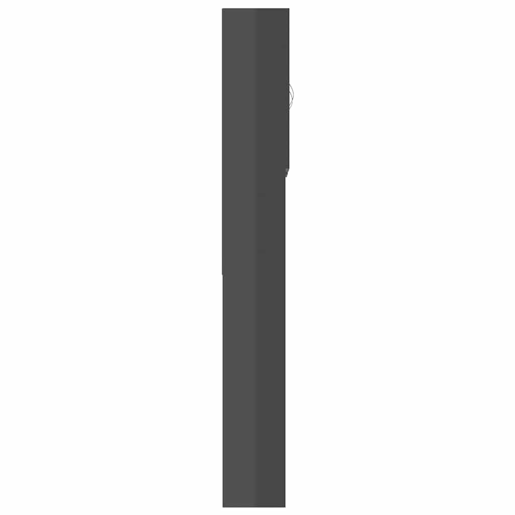 Waschmaschinenschrank Hochglanz-Grau 64x25,5x190 cm