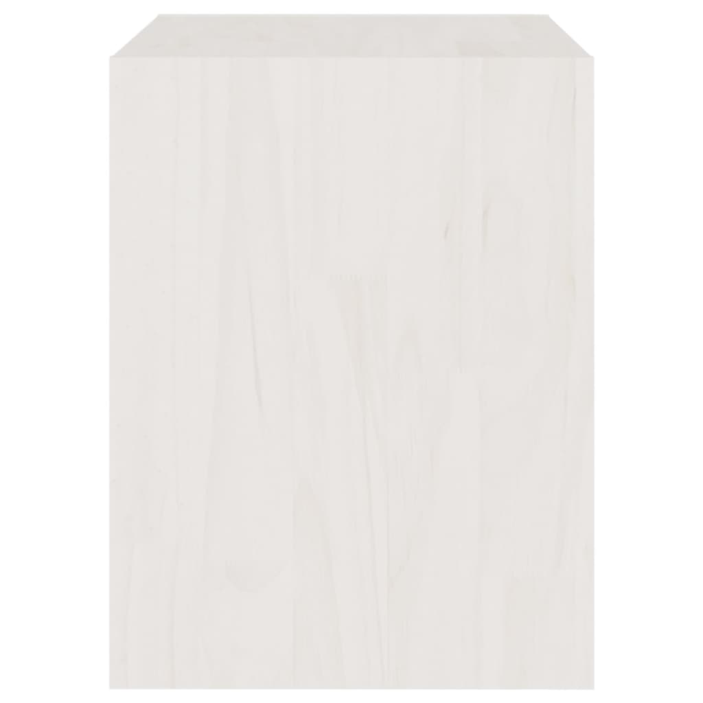 Tables de chevet 2 pcs. Blanc 40x30,5x40 cm en bois de pin massif