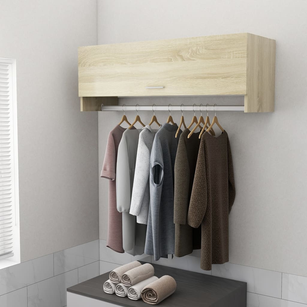 Wardrobe Sonoma Oak 100x32.5x35 cm Wood Material