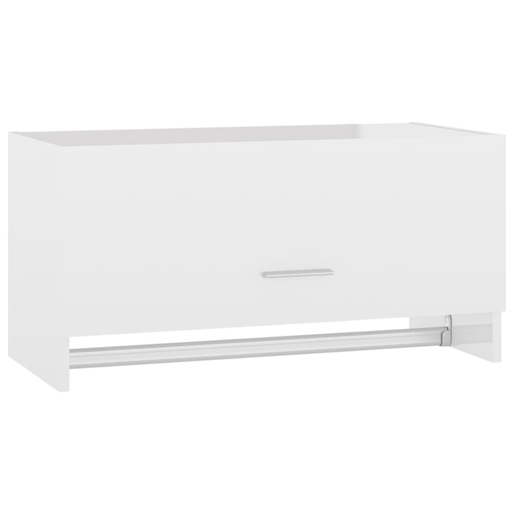 Wardrobe High Gloss White 70x32.5x35 cm Wood Material