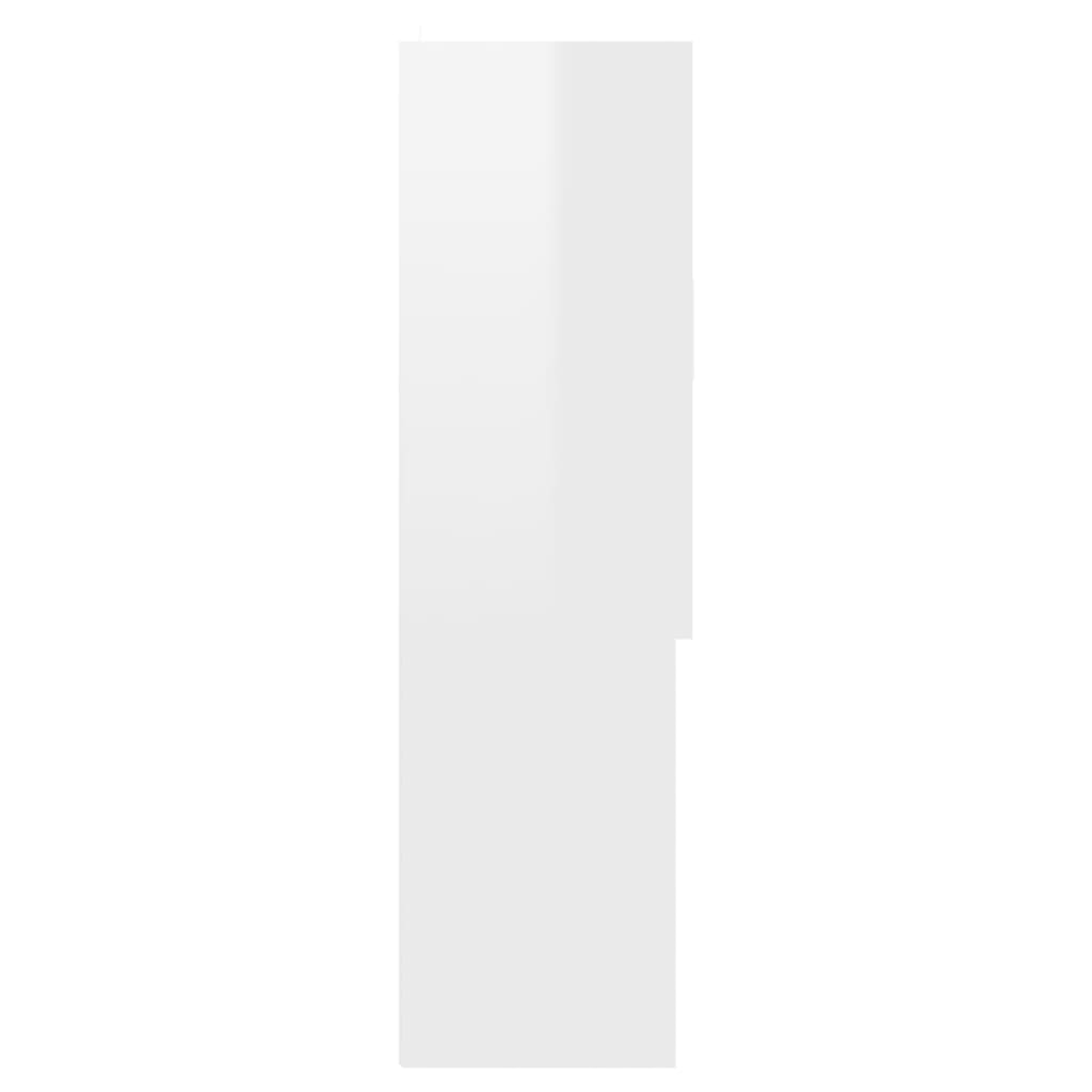 Washing machine cabinet high-gloss white 70.5x25.5x90 cm