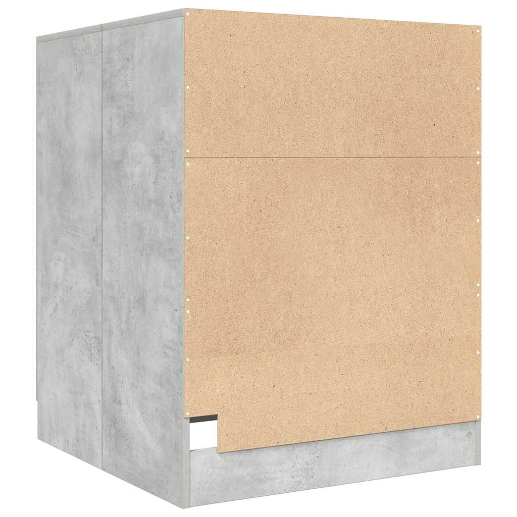 Waschmaschinenschrank Betongrau 71x71,5x91,5 cm