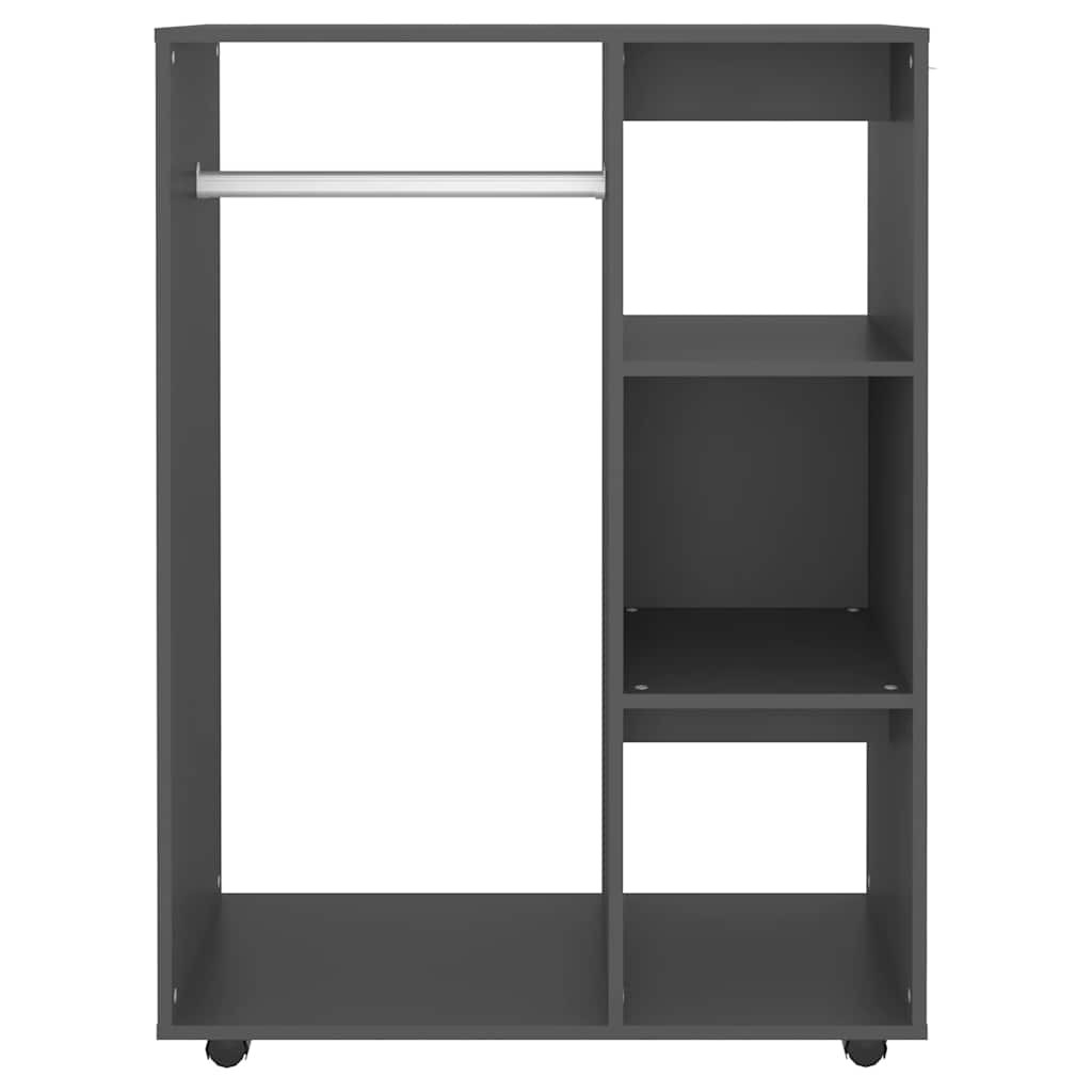 Kleiderschrank Grau 80x40x110 cm Holzwerkstoff