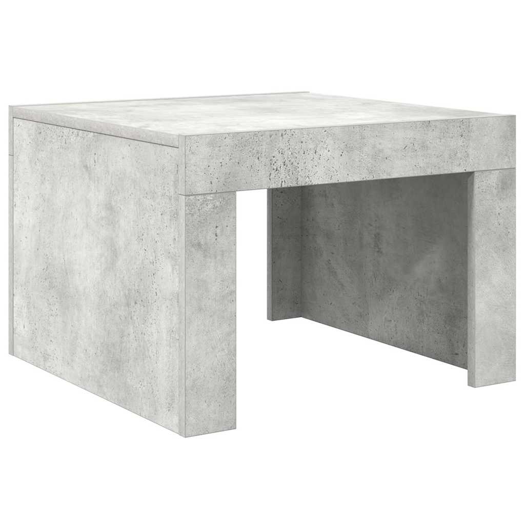 Table basse gris béton 50x50x35 cm en bois