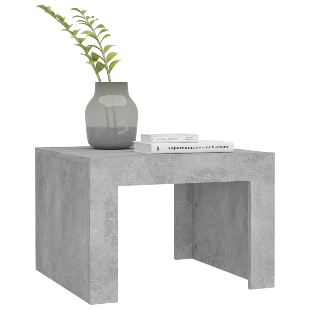 Table basse gris béton 50x50x35 cm en bois