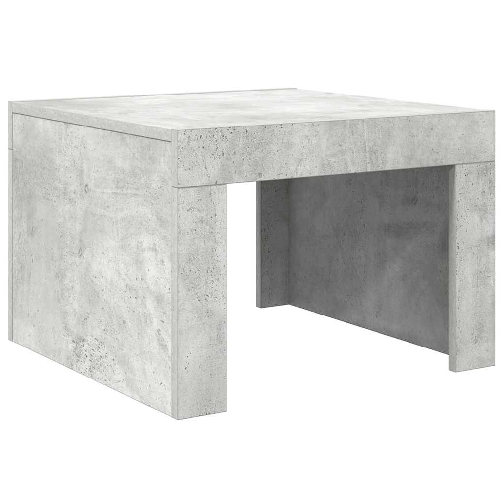 Table basse gris béton 50x50x35 cm en bois