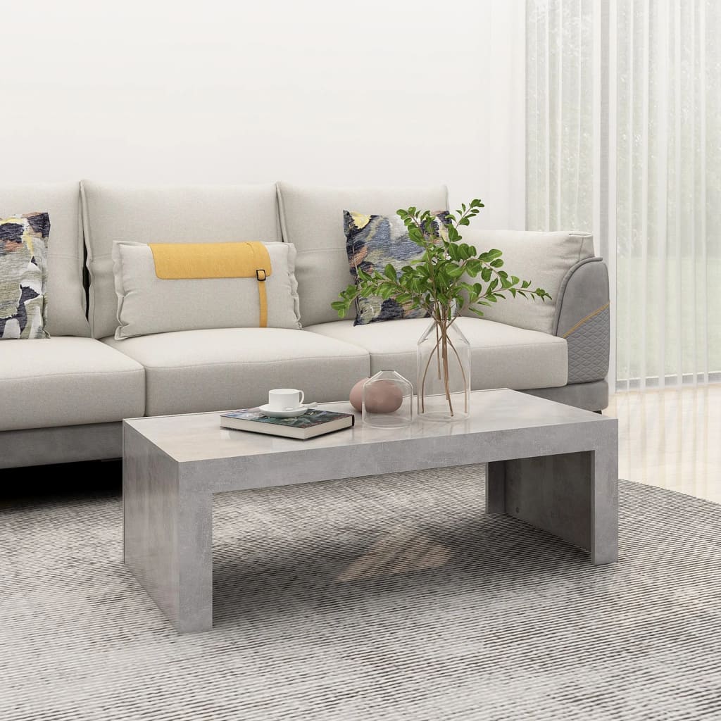 Couchtisch Betongrau 110x50x35 cm Holzwerkstoff