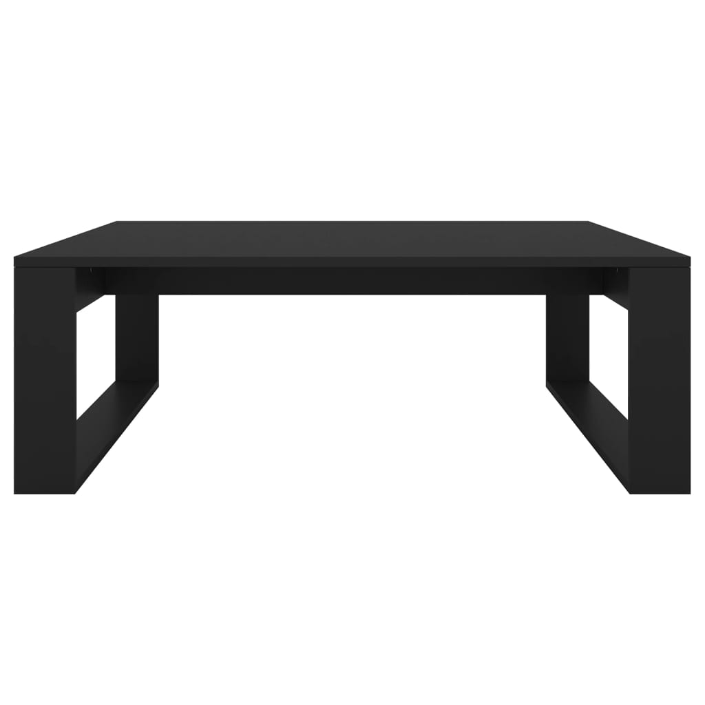 Coffee Table Black 100x100x35 cm Wood Material