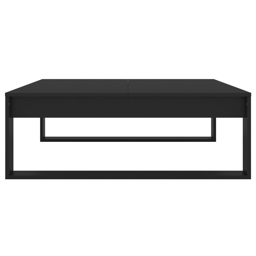 Coffee Table Black 100x100x35 cm Wood Material