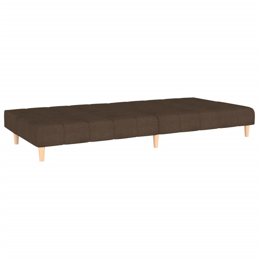 Schlafsofa 2-Sitzer Braun Stoff