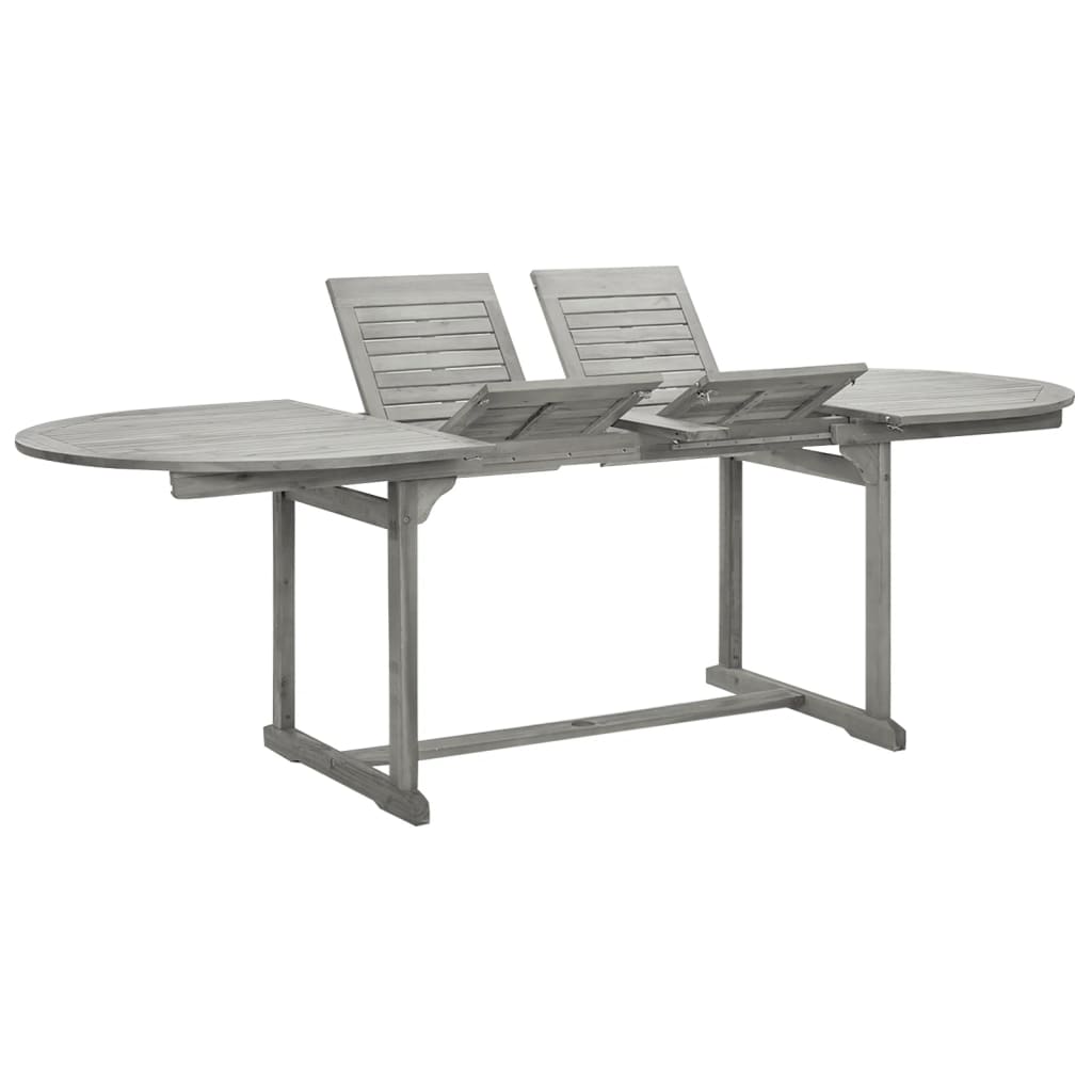 Table à manger de jardin (160-240)x100x75 cm en bois d'acacia massif