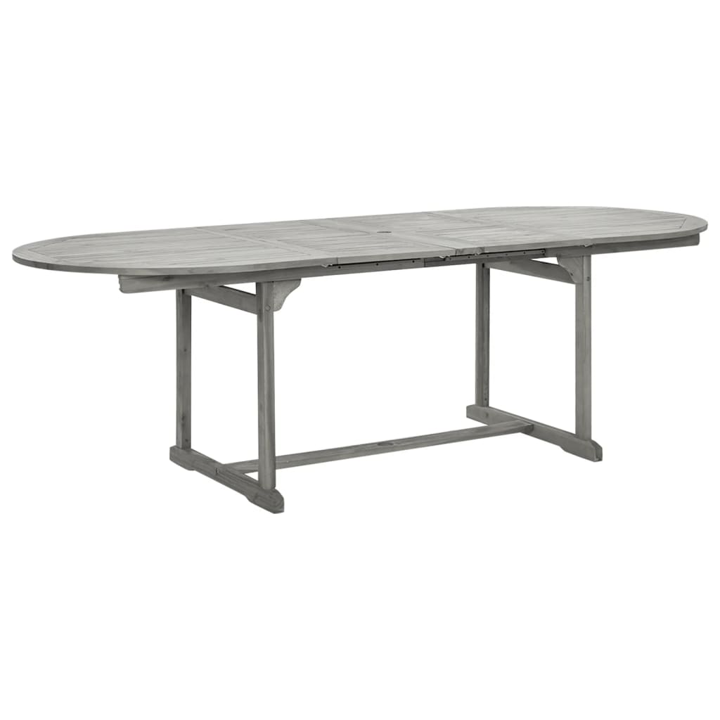 Table à manger de jardin (160-240)x100x75 cm en bois d'acacia massif
