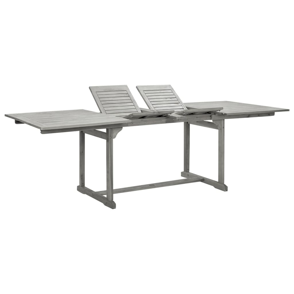 Table à manger de jardin (160-240)x100x75 cm en bois d'acacia massif