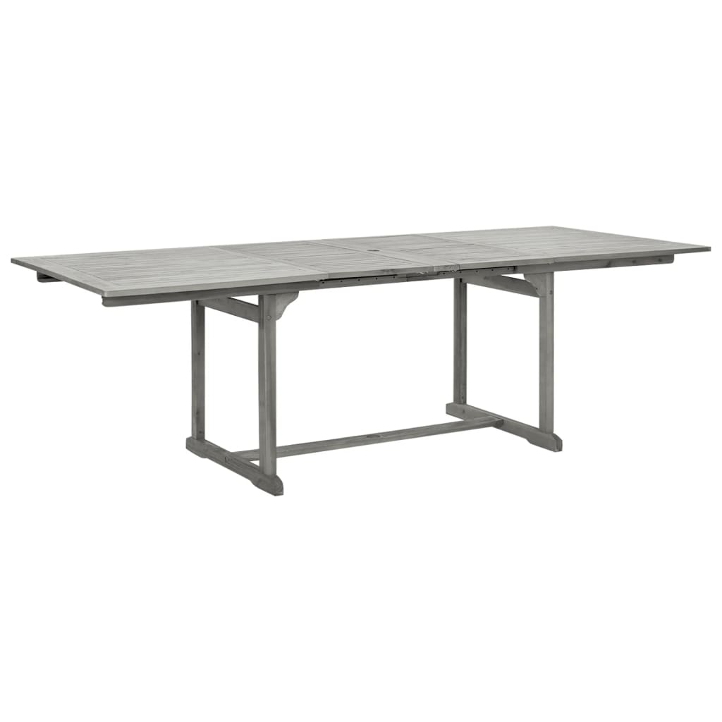 Table à manger de jardin (160-240)x100x75 cm en bois d'acacia massif