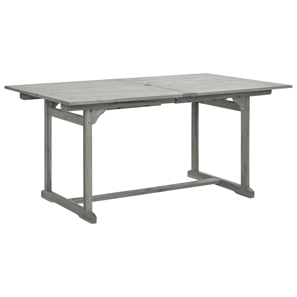 Table à manger de jardin (160-240)x100x75 cm en bois d'acacia massif