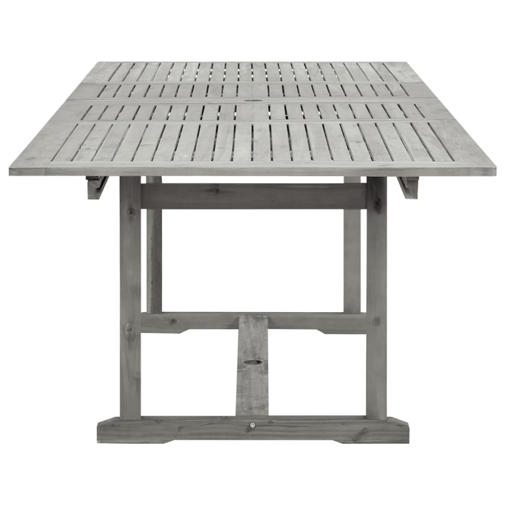 Table à manger de jardin (160-240)x100x75 cm en bois d'acacia massif