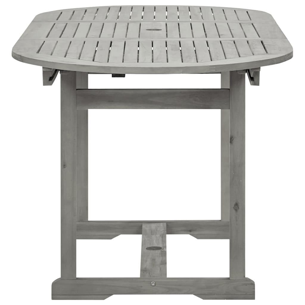 Table à manger de jardin (120-170)x80x75 cm en bois d'acacia massif