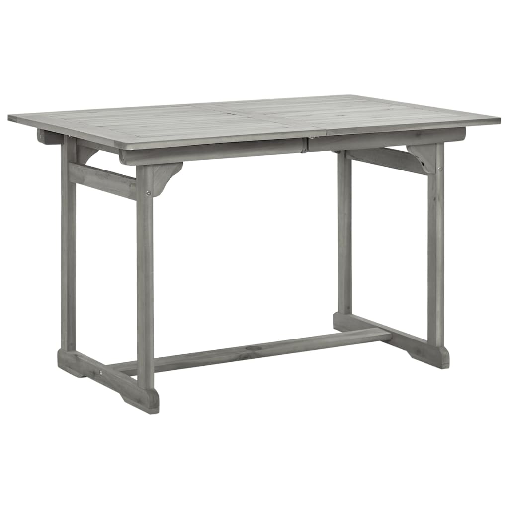 Table à manger de jardin (120-170)x80x75 cm en bois d'acacia massif