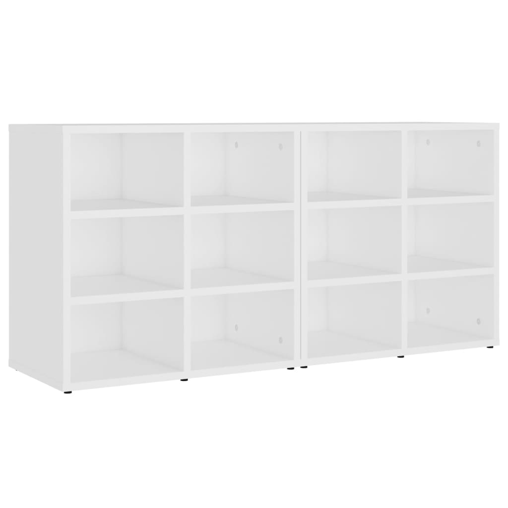 Étagères à chaussures 2 pcs. Blanc 52,5x30x50 cm