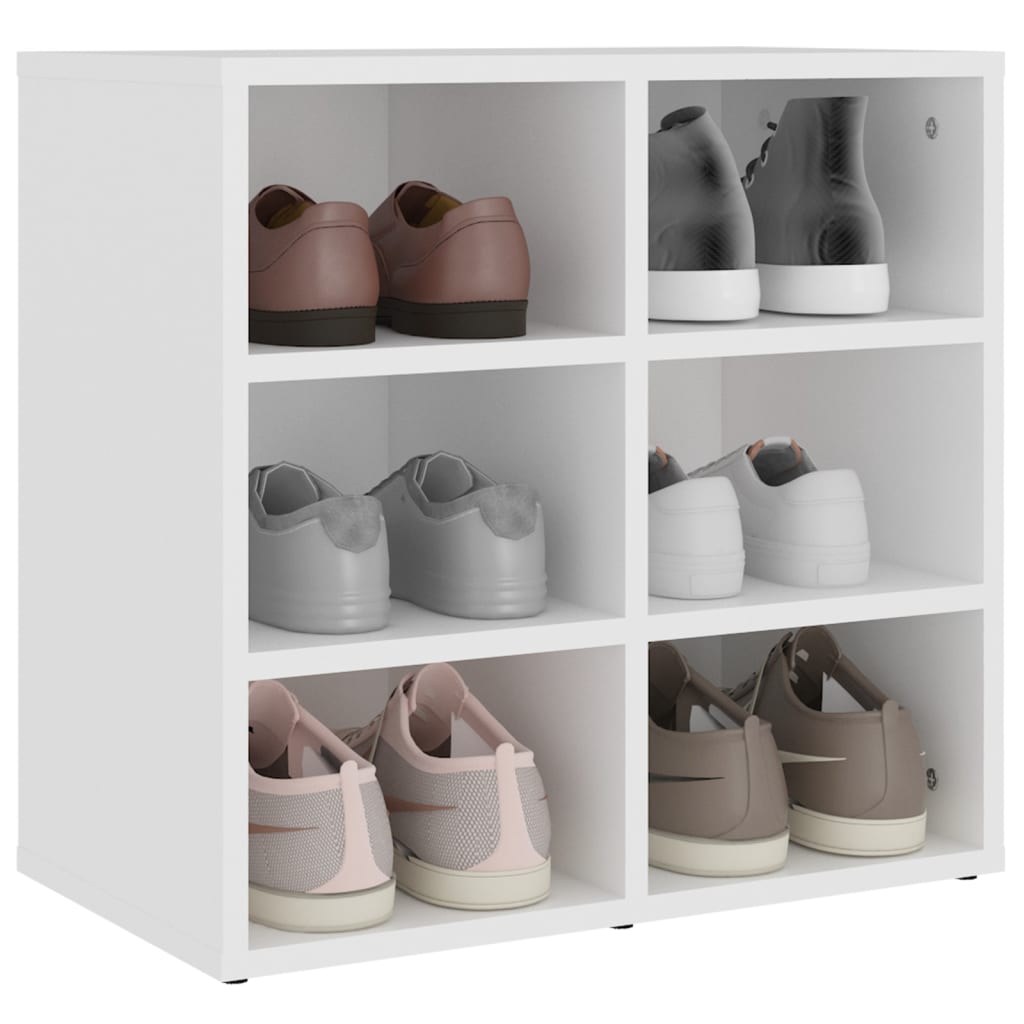 Étagères à chaussures 2 pcs. Blanc 52,5x30x50 cm