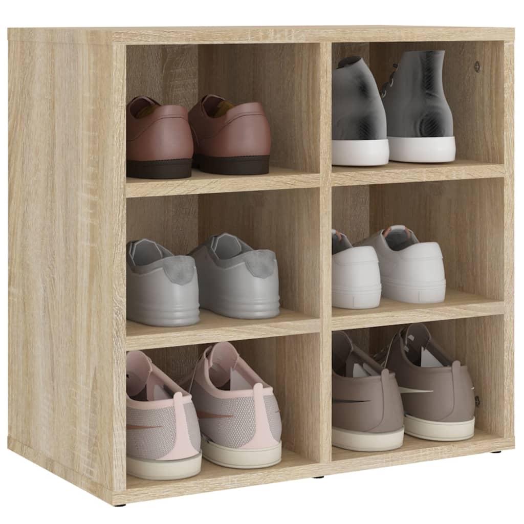 Étagères à chaussures 2 pcs. Chêne Sonoma 52,5x30x50 cm