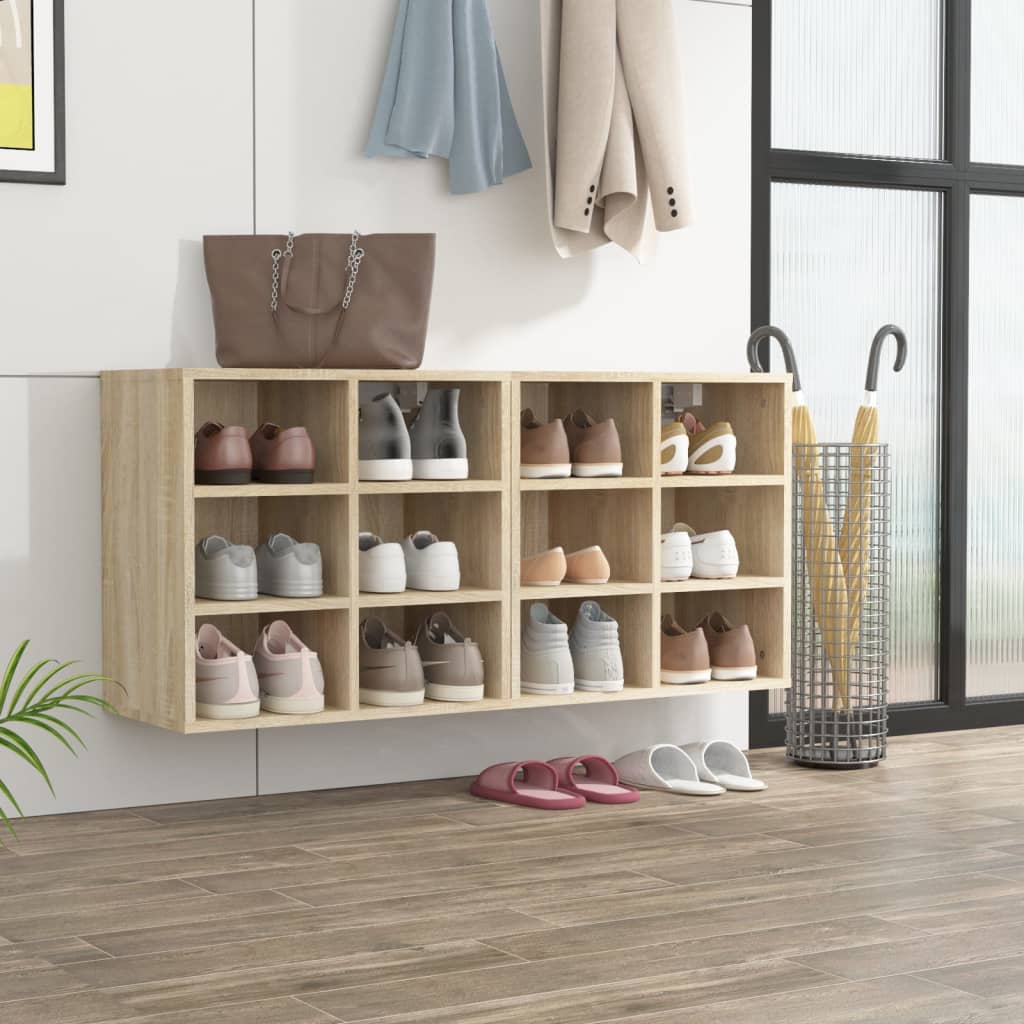 Étagères à chaussures 2 pcs. Chêne Sonoma 52,5x30x50 cm