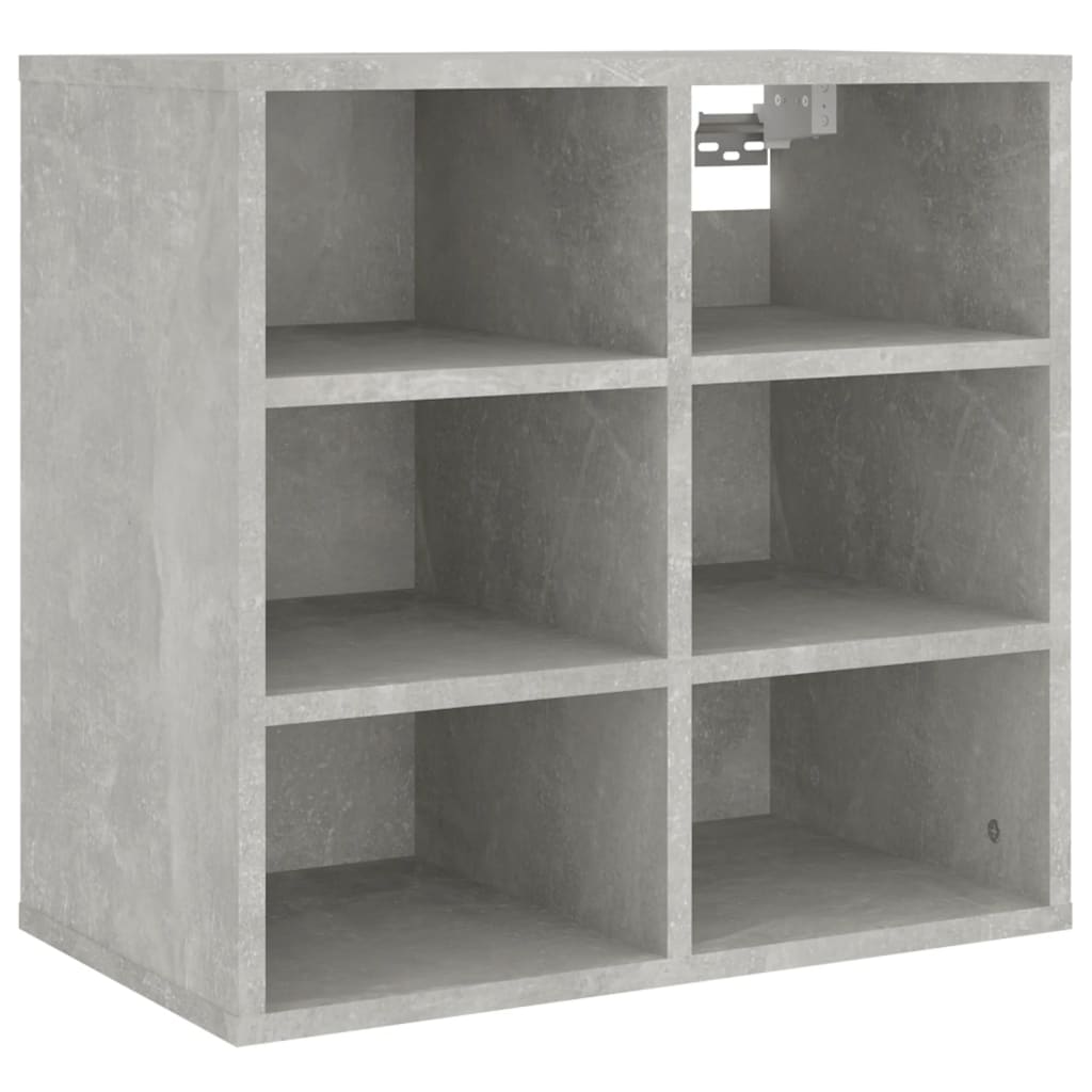 Étagère à chaussures gris béton 52,5x30x50 cm